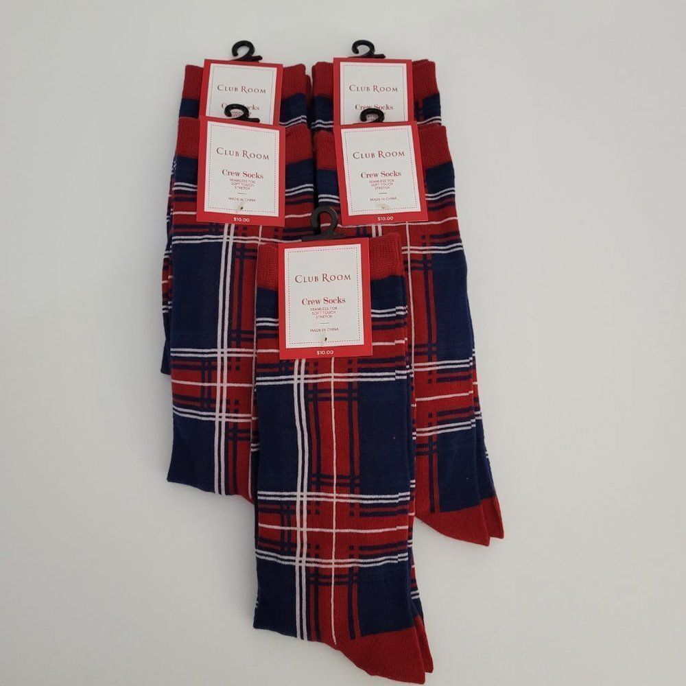 Club Room Holiday, Christmas, Navidad, Winter, 5PK Crew Socks